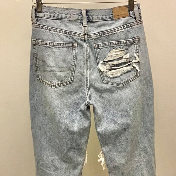American Eagle 4 Mom Jeans Distressed Blown Out 2020 Women’s High Rise - Picture 6 of 11